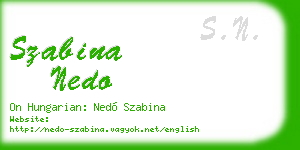 szabina nedo business card